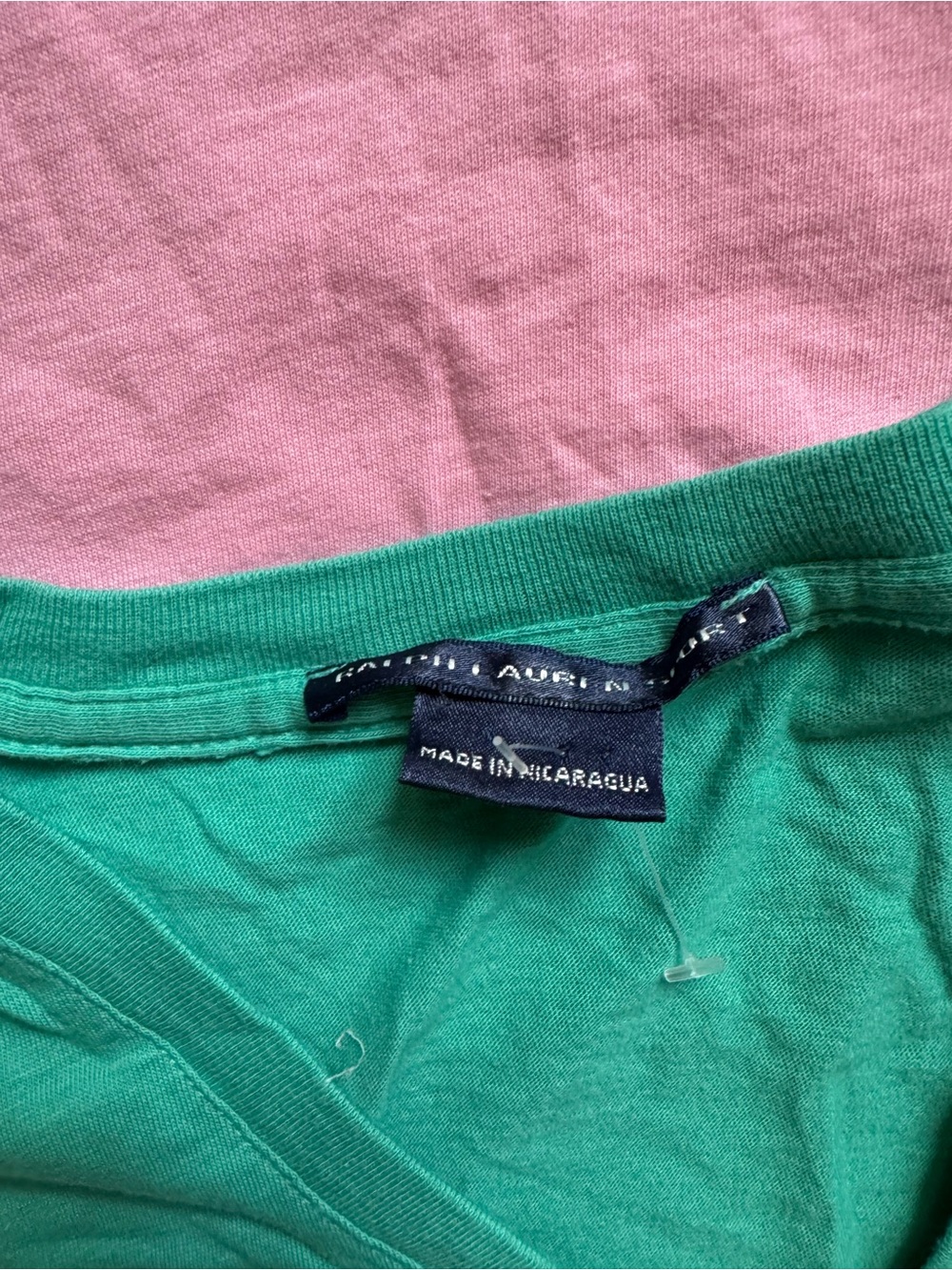 Ralph Lauren V-Neck Short Sleeve Tees - Pink, Green, Teal - Picture 4 of 8